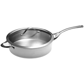 Calphalon Contemporary Stainless 5-Quart Saut� Pan with Glass Lid by Calphalon