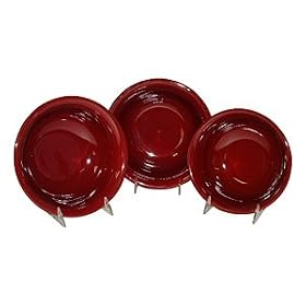 Homer Laughlin China Co. 837 102 Fiesta?? Cinnabar Mixing Bowl Set 3-pc. by Mixing Bowls