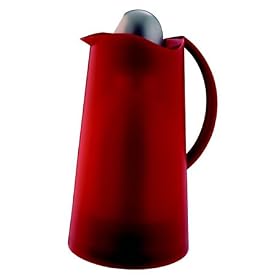 ALFI LA OLA CARAFE 1.0 LITER RED and SILVER BEVERAGE SERVER by Alfi