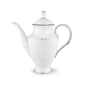 Lenox Grand Central Bone China Platinum Banded Coffeepot by Lenox