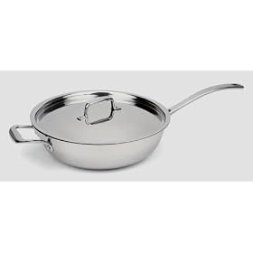 Gourmet Standard Professional Series Stainless Tri-Ply 4 Quart Chefs Pan with Lid -... by Gourmet Standard