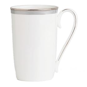 Lenox Columbus Circle Platinum Banded Bone China Accent Mug by Lenox