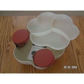 Tupperware Open House Chip N Dip Bowl in Latte  Cinnamon by 