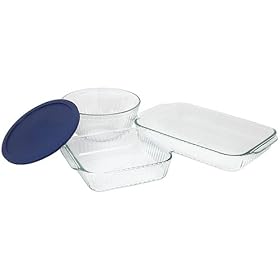 Pyrex Bakeware Sculptured 4-Piece Set by Pyrex