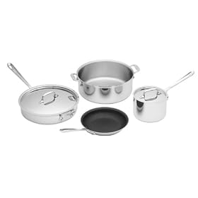 All-Clad Stainless 6-Piece Cookware Set with Nonstick Fry Pan by Cookware Sets