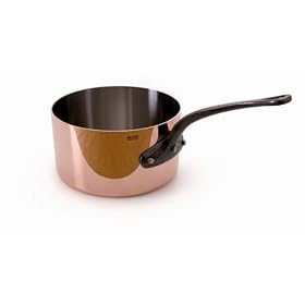 Cuprinox 1.2 qt. Sauce Pan with Cast Iron Handle by Mauviel