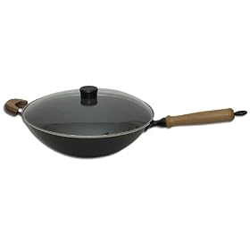 Joyce Chen J22-9945 Pro Chef 14 Inch Wok Set wth Cherry Wood Handles by Woks