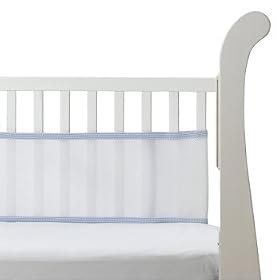 BreathableBaby™ Crib Bumper - Blue Gingham BreathableBaby™ Crib Bumper - Blue Gingham