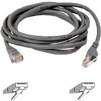 Kamerazubehoer: Belkin CNP4AS0BER1M-2 gesch Snagless Patchkabel Kat5e UTP grau 1.0 m retail