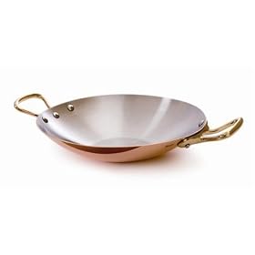 Mauviel Cuprinox Pour La Table Wok, Bronze Handle by Mauviel
