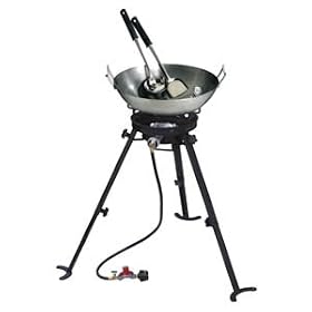 18 Carbon Steel Wok Kit w  Baby Kahuna Burner by Eastman