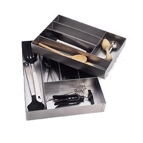 SMALL STAINLESS STEEL FLATWARE DRAWER ORGANIZER by Amco