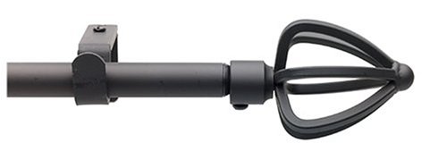 Unique Iron Crown 48-to-86-Inch Curtain Rod Set