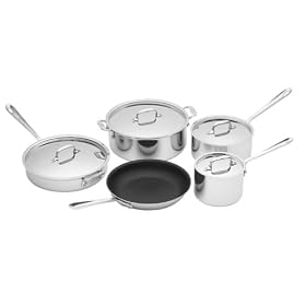 All-Clad Stainless 9-Piece Cookware Set with Nonstick Fry Pan by Cookware Sets
