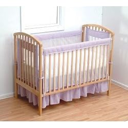 Breathable Bumper - Lilac Gingham Seersucker Trim Breathable Bumper - Lilac Gingham Seersucker Trim