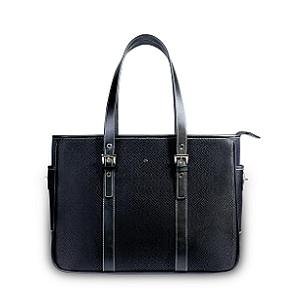 DVD Player: OI Design Laptop-Tasche UM603 woman, 12 Zoll, Nylon mit Ledergriffe in schwarz