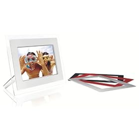 Philips 8-Inch Digital Picture Frame (Clear) w/3 Additional Colored Frames