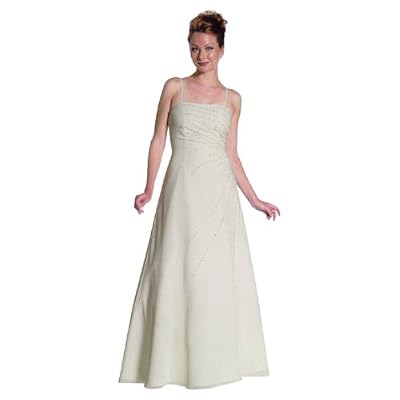 Stylish Spaghetti Straps Rhinestones Design Long A Line Wedding Gown Stylish Spaghetti Straps Rhinestones Design Long A Line Wedding Gown