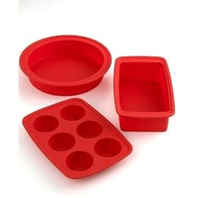 Martha Stewart Collection Silicone 3-Piece Red Bakeware Set by Martha Stewart Collection