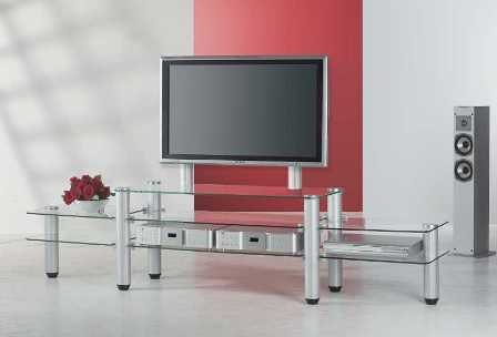 Verst&auml;rker und Receiver: VCM TV-M�bel "Toledo" mit Flatscreen-Halterung und beiseitigem Anbau