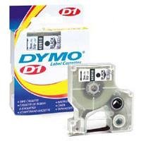Digitalkameras: Dymo Schriftband Kassette Dymo f�r D1, 9 mm x 7 m, schwarz auf transparent