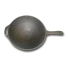 Cajun Cookware Cast Iron Wok W  Handle 4 Qt. by Cajun Cookware