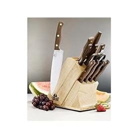 Chicago Cutlery 1040634 Walnut Signature Cutlery Set with Wood Block 12-pc. by Chicago Cutlery