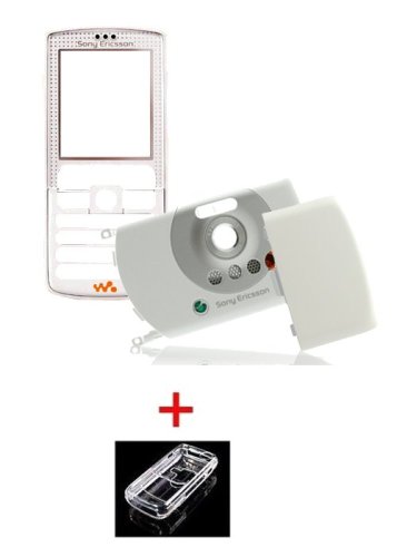 DVD Player: Oberschale f. Sony Ericsson W800i White Edition A+B+C Cover + Crystal Case