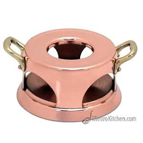 Mauviel Copper Small Rechaud with Candle by Candles