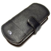 Lautsprecher: Luxus Ledertasche schwarz f�r Sony PSP
