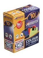 MP3 Player: Memorex 3.5' HD, 10 Pack Rainbow Colours in Paper Box