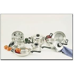World's Finest 17pc Surgical Steel Cookware Set by Chef's Secret