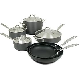 Simply Calphalon Nonstick Aluminum 10-Piece Cookware Set by Calphalon