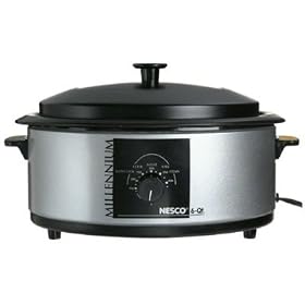 NESCO 6 QT ROASTER OVEN NON-STICK COOKWELL - SILVER by Nesco