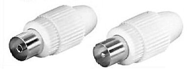 Heimkinosysteme: Hama Antennen-Anschlussset Koax-Kuppplung/-Stecker