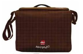 Lautsprecher: Laptoptasche "PULPO CUBE" BROWN bis 15,4", braun