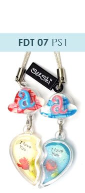 Festplatten: SUSHI Handyschmuck geteilte Herzen im 2er-Set FDT07