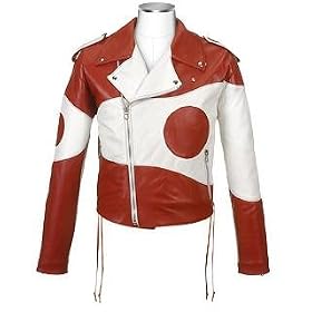 Leather Motorcycle Jacket - Forzieri Rising Sun Flag Men's Genuine Leather Jacket 