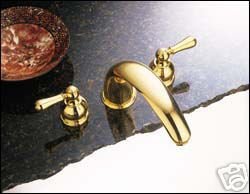 Hampton Deck-Mount Tub Filler w/ Crescent Spout & Metal Lever Handles - 7980.732