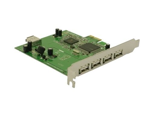 Audio und Video: USB 2.0 PCI Express x1 Karte, 4+1 Port
