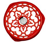 Le Creuset Red Warming Trivet with Candle 9-in.
