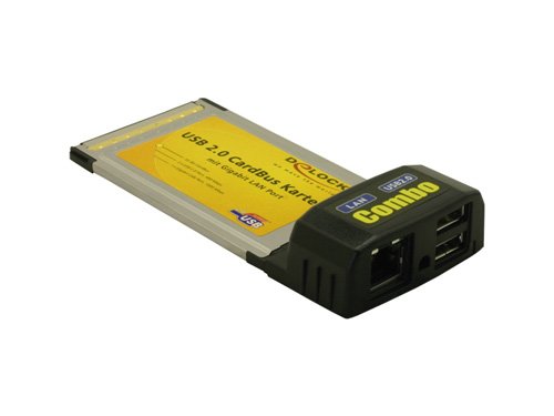 Digitalkameras: DeLOCK USB2.0 CardBus Karte mit Gigabit LAN Port 61609