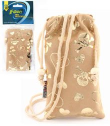 Heimkinosysteme: Handytasche COLOUR with golden Skulls POT126
