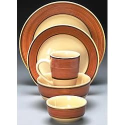 Gibson Retreat 20 pc Dinnerware Set, Orange by Gibson