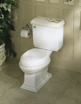 Memoirs two-piece toilet w/ Crimson Topaz design - K-14231-TC