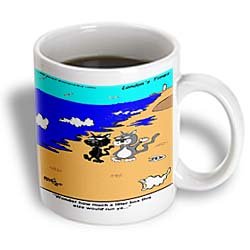 Cat Discovers Worlds Largest Litter Box - 15oz Mug by 3dRose LLC