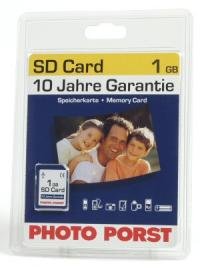 Zubeh&ouml;r: 1 GB Porst SD Karte