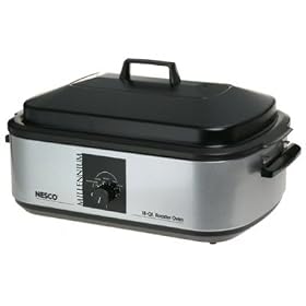 NESCO 18 QT ROASTER OVEN W  PORCELAIN - SILVER by Nesco