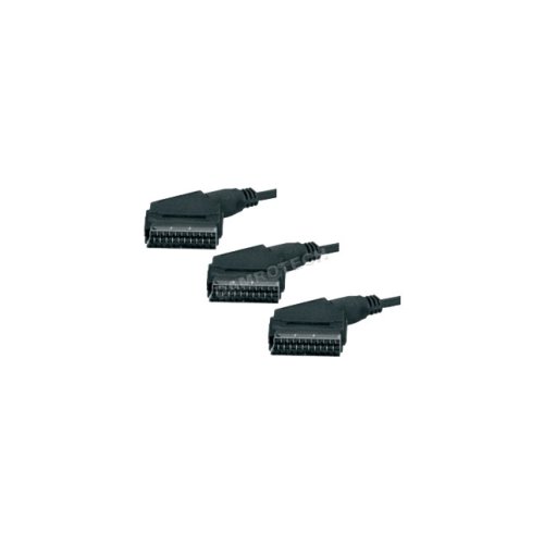 Festplatten: Scart Y Adapterkabel, 1x Scart St./2x Scart St., 2x 1,5 m
