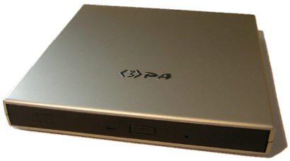 Audio und Video: USB 2.0 externes CD-ROM Laufwerk / 24fach / Slimline / Silber